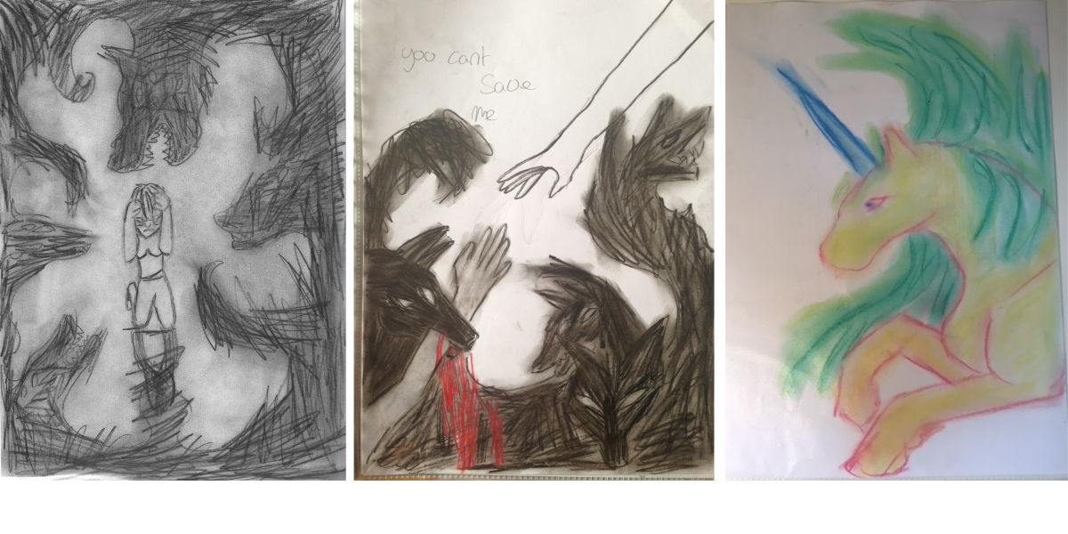 3 tekeningen naast elkaar