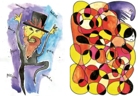 Man met hoed en gekriebel