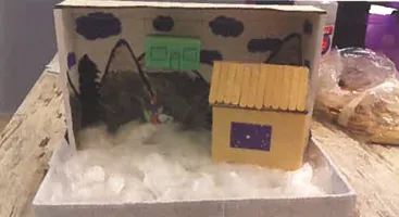 Berglandschap in doos